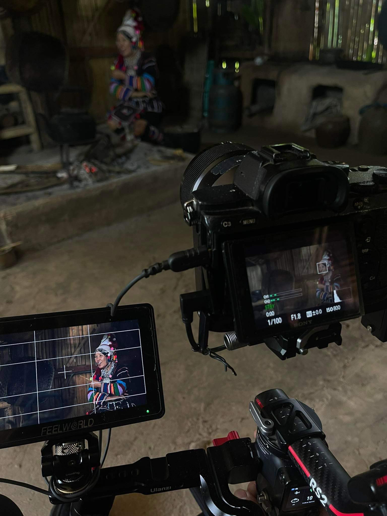 Filming Akha wind instruments